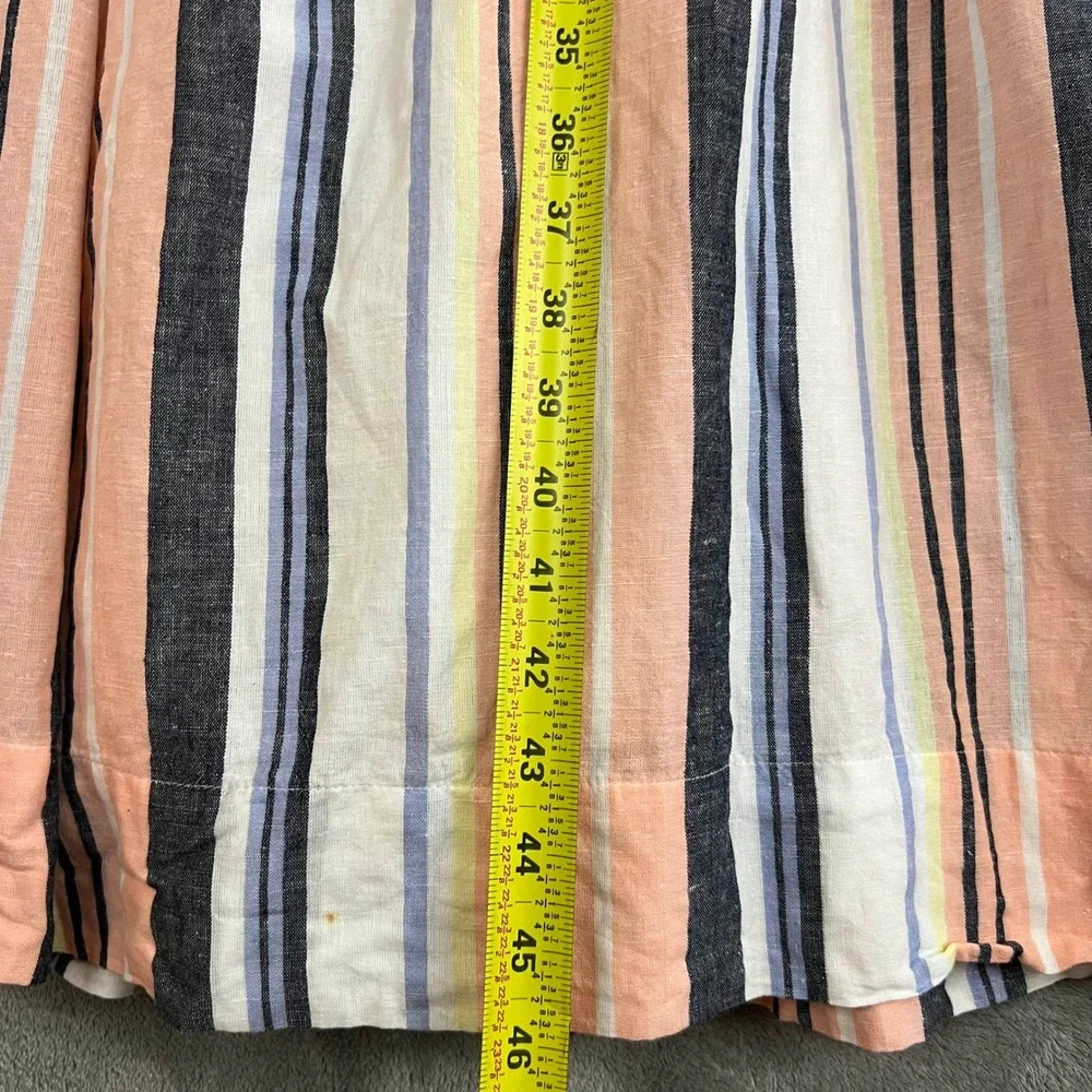 Free People Lilah Pleated Tube Dress Womens S Midi Striped Beachy Coastal